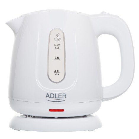 Adler Kettle | AD 1373 | Electric | 850 W | 1 L | Polypropylene | 360° rotational base | White