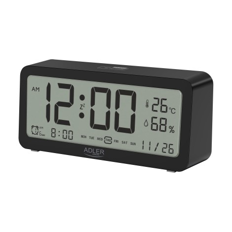 Adler | Alarm Clock | AD 1195b | Alarm function | Black