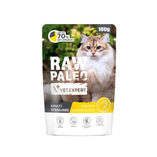 VETEXPERT Raw Paleo Adult Sterilised Chicken ...