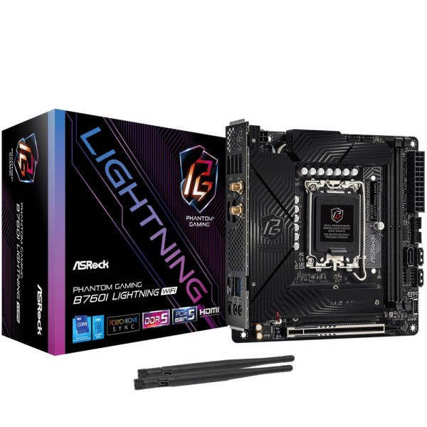 Mainboard|ASROCK|Intel B760 Express|LGA1700|Mini-ITX|Memory DDR5|Memory slots 2|1xPCI-Express ...