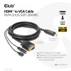 CABLE HDMI TO VGA 2M/M/M CAC-1712 CLUB3D