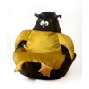 Sako sack pouffe Sowa brown-gold L 105 x 80 cm