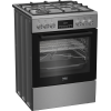 BEKO Cooker | FBMA61330GXDT | Hob type Gas | Oven type Electric | Stainless Steel | Width 60 cm | Grilling | LED | Depth 60 cm | 72 L