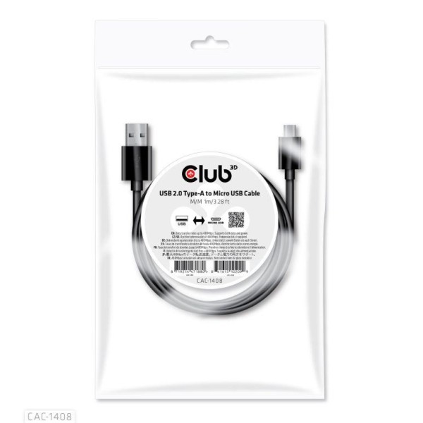CABLE USB TO MICRO USB 1M/M/M ...