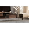 Cama CORTINA Bench/Table 100x55x45 black/walnut