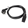Lanberg CEE 7/7->IEC 320 C19 power cord 1.8m 16A VDE, black | Lanberg