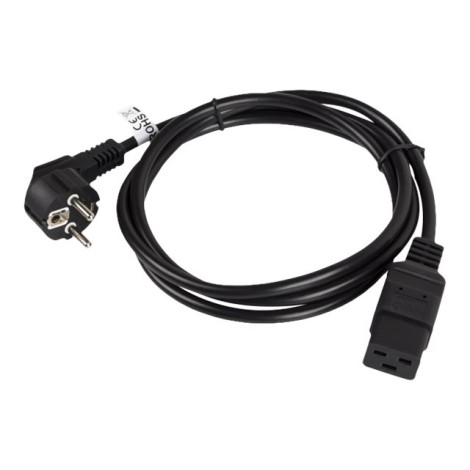 Lanberg CEE 7/7->IEC 320 C19 power cord 1.8m 16A VDE, black | Lanberg