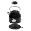 Adler | Kettle with a Thermomete | AD 1346b | Electric | 2200 W | 1.7 L | Stainless steel | 360° rotational base | Black