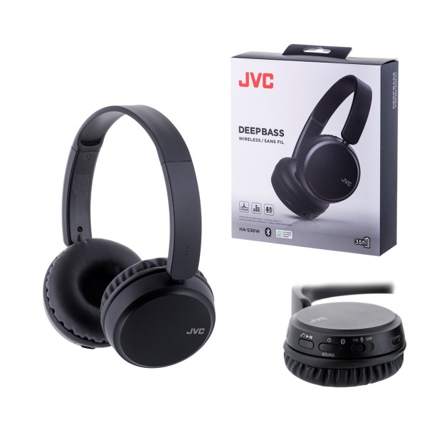 JVC HA-S36W Headphones Wireless Head-band Calls/Music ...