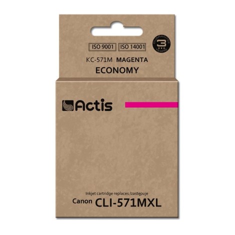 Actis KC-571M Tinte (Ersatz für Canon CLI-571M; Standard; 12 ml; magenta)