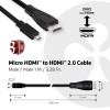 CABLE MICRO HDMI TO HDMI 1M/M/M CAC-1351 CLUB3D