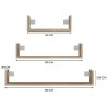 Topeshop MOBI 3P SONOMA shelve Floating shelf Wall mounted Particle board Oak