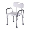 Shower chair with backrest and armrests