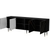 Cama 4D MOUNTAIN chest of drawers 204x40x72 black + gold