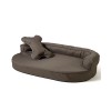 GO GIFT Oval sofa - pet bed brown - 100 x 65 x 10 cm