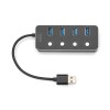 Digitus | USB 3.0 Hub, 4-port, Switchable, Aluminum Housing | DA-70247