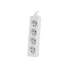 Lanberg Cable Power Strip 4X French Outlets Quality-Grade Copper, 1.5 m | PS0-04E-0150-W