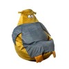 Sako bag pouffe Sowa gold-grey XL 130 x 90 cm