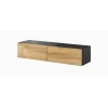 Cama TV stand VIGO 140 30/140/40 black/wotan oak