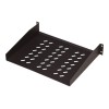 Digitus | Fixed Shelf for Racks | DN-19 TRAY-2-55-SW | Black | The shelves for fixed mounting can be installed easy on the two front 483 mm (19“) profile rails of your 483 mm (19“) network- or server cabinet. Due to their stable, perforated steel sheet wi