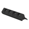 Power strip 1m 4x outlets for UPS system | PS0-04E-0100-IEC-BK | Sockets quantity 4
