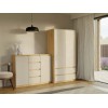 CHEST OF DRAWERS WITH 2 DOORS AND 4 DRAWERS, ARTISAN OAK/CASHMERE COLOUR