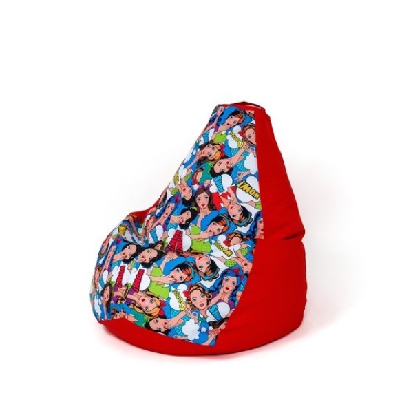 Sako sack pouffe pear print red-women ...