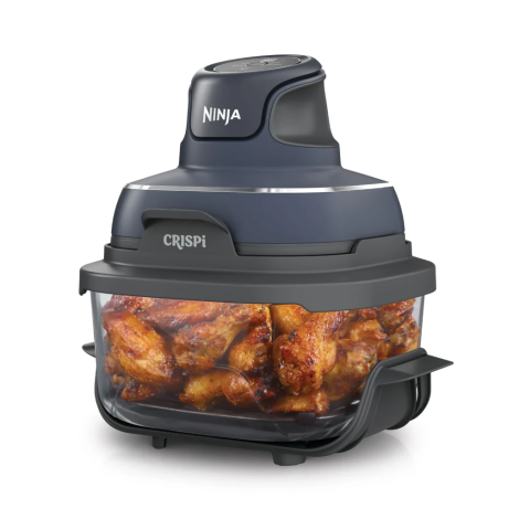 NINJA | 4-in-1 Portable Glass Air Fryer | FN101EUGY Crispi | Power 1700 W | Capacity 3.8 L | Blue/Black