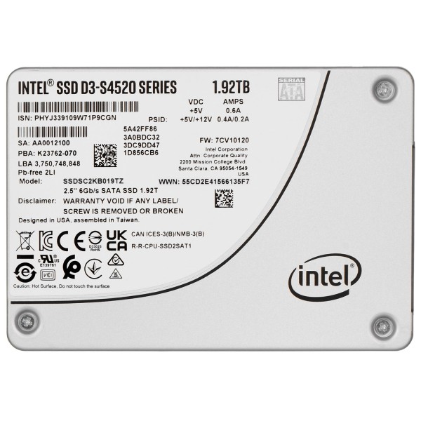 SSD Solidigm (Intel) S4520 1.92TB SATA ...