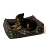 GO GIFT Dog bed XL - brown - 75x55x15 cm