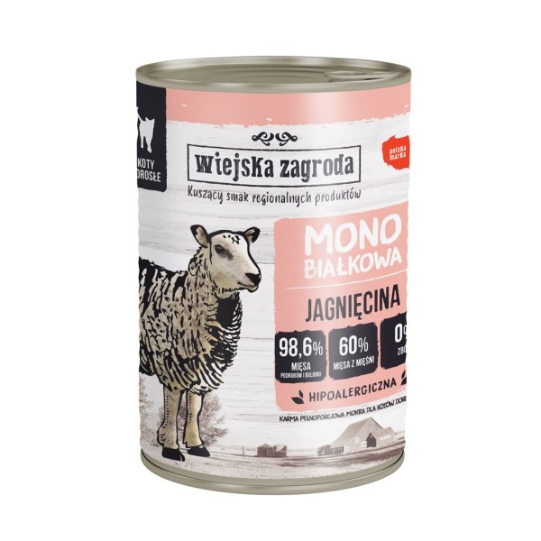 Wiejska Zagroda Monobiałkowa Jagnięcina mokra karma ...