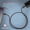 AXAGON SPEED + USB-C, USB 20Gbps Cable, 0.5 m | BUCM32-CM05AB | USB Type-C to USB Type-C
