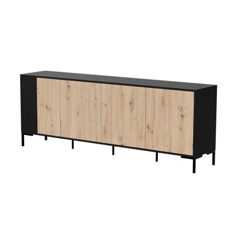 Cama MERCI chest of drawers 200 x 40 x 74 cm black/artisan oak