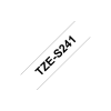Brother | TZe-S241 Strong Adhesive Laminated Tape | Black on White | TZe | 8 m | 1.8 cm