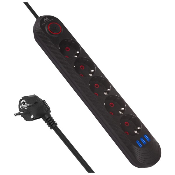 Maclean power strip, 5 socket extension ...
