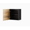 Cama square cabinet VIGO 50/50/30 black/wotan oak