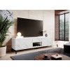 RTV Cabinet MARMO 2D1S1K 195x40x47.5 cm white matt/marble white