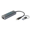 D-Link | USB-C/USB to Gigabit Ethernet Adapter with 3 USB 3.0 Ports | DUB-2332