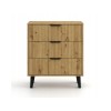 SCANDI 3S SLIM OAK ARTISAN CHEST OF DRAWERS