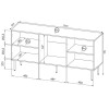 HOLE chest 152x42.5x74.5 cm matte black