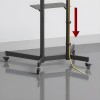 Maclean TV stand / cart, camera shelf, on wheels, 37-70", max load 45kg/5kg shelf, max. VESA 600x400, MC-113 B