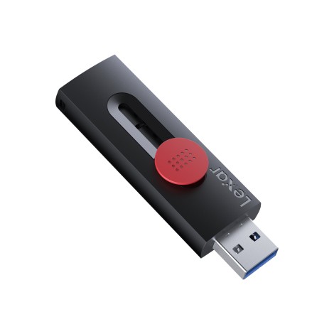 Lexar | Flash Drive | JumpDrive D300 | 64 GB | USB 3.2 Gen 1 | Black/Red