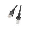 Lanberg Patchcord CAT.5E UTP 0.25M black fluke passed