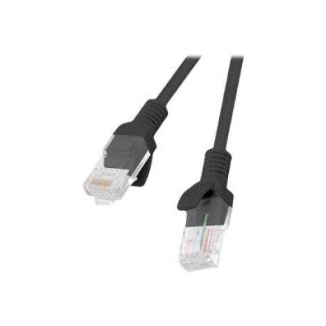 Lanberg Patchcord CAT.5E UTP 0.25M black fluke passed