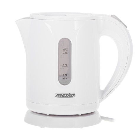 Mesko Kettle | MS 1376 | Electric | 850 W | 0.8 L | Plastic | 360° rotational base | White