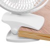Adler Rechargeable Clip-on Desk Fan | AD 7342 | Table Fan | White | Diameter 15.5 cm | Number of speeds 3 | Oscillation | 5 W