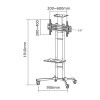 TV SET ACC FLOOR STAND BLACK/32-55