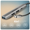 AXAGON ALU STRIP USB-C 4 port hub | HUE-STC