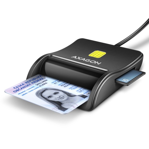 AXAGON CRE-SM3SD USB-A Smart card/ID card ...