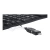KEYBOARD FLEXIBLE USB ENG/BLACK KB-109F-B GEMBIRD